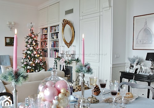 Średni biały salon z jadalnią, styl tradycyjny - zdjęcie od MODERN CLASSIC HOME