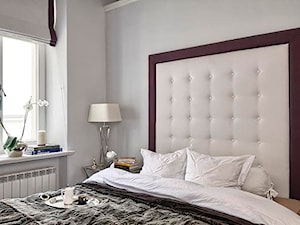 MODERN CLASSIC HOME - PROJEKT APARTAMENTU WARSZAWA - Mała biała szara sypialnia, styl glamour - zdjęcie od MODERN CLASSIC HOME