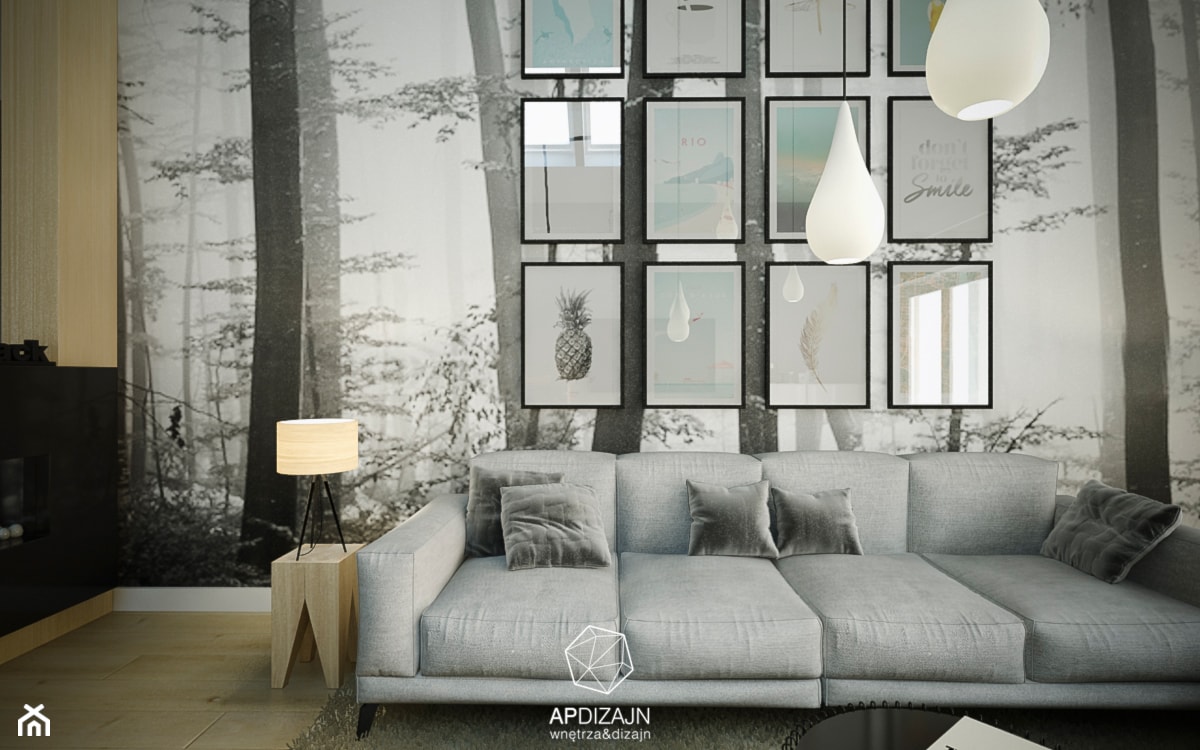 Ze Skandynawią w tle - Średni salon, styl nowoczesny - zdjęcie od AP DIZAJN - wnętrza & dizajn - Homebook