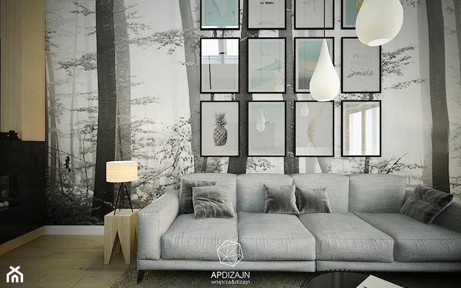Ze Skandynawią w tle - Średni salon, styl nowoczesny - zdjęcie od AP DIZAJN - wnętrza & dizajn