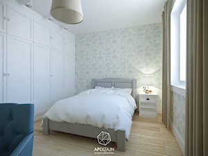 Eklektyzm z nutą Art Deco - Średnia biała sypialnia, styl nowoczesny - zdjęcie od AP DIZAJN - wnętrza & dizajn