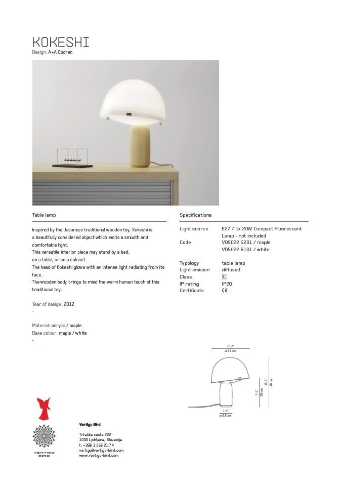 lampy Vertigo-Bird KOKESHI - zdjęcie od MAdeco - Homebook