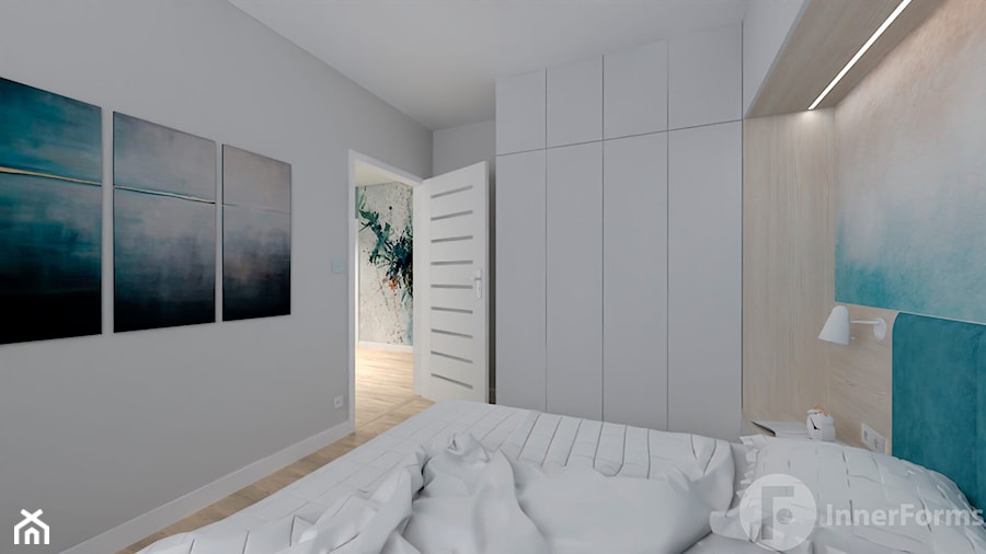 Mieszkanie w Modlnicy pod Krakowem - Sypialnia, styl skandynawski - zdjęcie od InnerForms