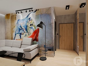 Mieszkanie z loftowym klimatem, Kraków - Salon, styl industrialny - zdjęcie od InnerForms