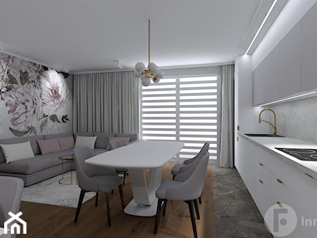 Aranżacje wnętrz - Salon: Apartament z kwiatami w tle - Salon, styl nowoczesny - InnerForms. Przeglądaj, dodawaj i zapisuj najlepsze zdjęcia, pomysły i inspiracje designerskie. W bazie mamy już prawie milion fotografii!