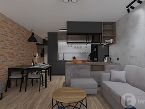 Mieszkanie w loftowym klimacie/Kraków - Salon, styl industrialny - zdjęcie od InnerForms