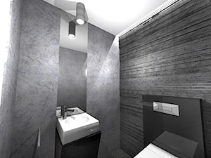 Łazienka czarna, nowoczesna - Projekt