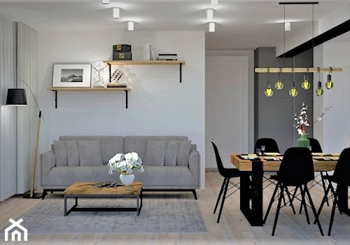 Apartamenty loft - Jadalnia, styl industrialny - zdjęcie od ZALUBSKASTUDIO