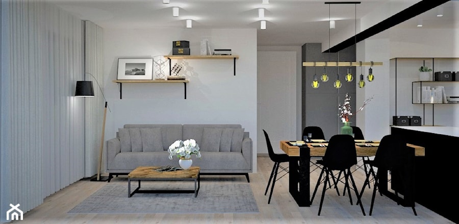 Apartamenty loft - Jadalnia, styl industrialny - zdjęcie od ZALUBSKASTUDIO
