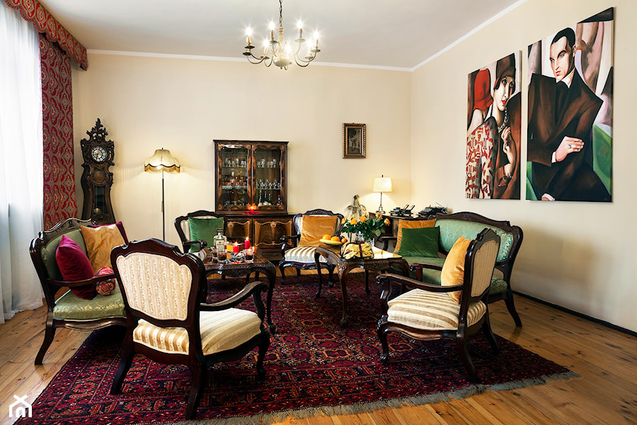 Projekt salonu w stylu klasycznym - zdjęcie od ZALUBSKASTUDIO