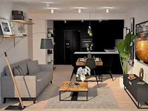 Apartamenty loft - Salon, styl industrialny - zdjęcie od ZALUBSKASTUDIO