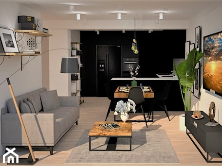 Aranżacje wnętrz - Salon: Apartamenty loft - Salon, styl industrialny - ZALUBSKASTUDIO. Przeglądaj, dodawaj i zapisuj najlepsze zdjęcia, pomysły i inspiracje designerskie. W bazie mamy już prawie milion fotografii!