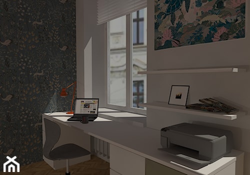 Kąt do pracy wygospodarowany w sypialni - zdjęcie od Natalia Augustynek Interior Design