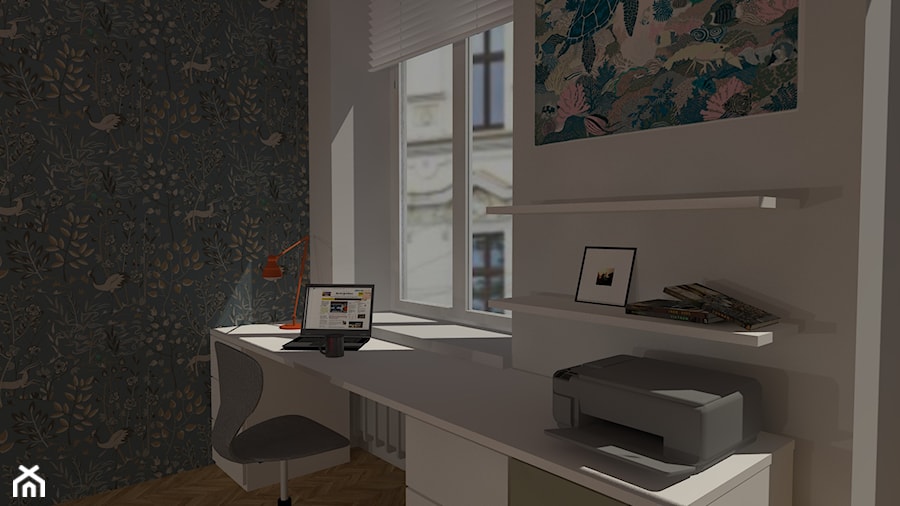Kąt do pracy wygospodarowany w sypialni - zdjęcie od Natalia Augustynek Interior Design