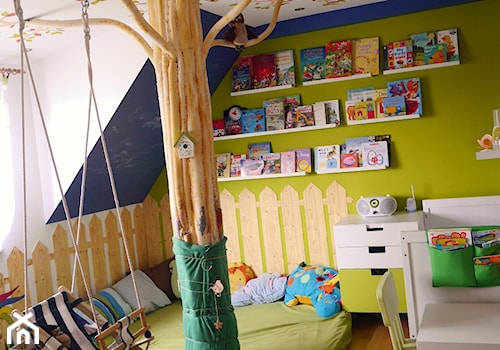#pokojdziecka - Mały biały niebieski zielony pokój dziecka dla dziecka dla chłopca dla dziewczynki - zdjęcie od agata.fidera@gmail.com