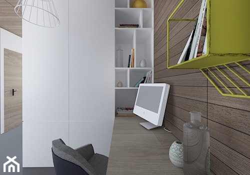 wnętrza apartamentu 60m2 - Biuro, styl minimalistyczny - zdjęcie od MAMBA studio projektowe