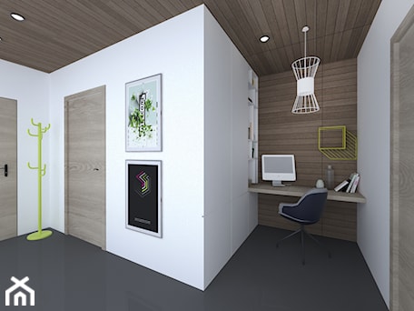 Aranżacje wnętrz - Biuro: wnętrza apartamentu 60m2 - Biuro, styl minimalistyczny - MAMBA studio projektowe. Przeglądaj, dodawaj i zapisuj najlepsze zdjęcia, pomysły i inspiracje designerskie. W bazie mamy już prawie milion fotografii!
