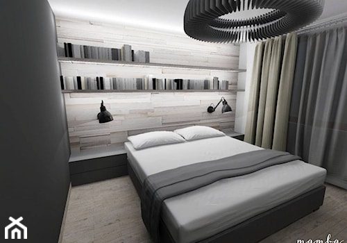 Apartament 80m2 - Sypialnia, styl nowoczesny - zdjęcie od MAMBA studio projektowe
