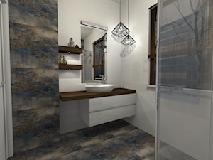 Mała łazienka z kolorem - Łazienka, styl nowoczesny - zdjęcie od Pracownia55