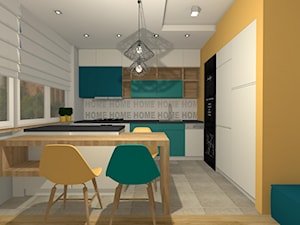 Energetyczna kuchnia w kolorach - Kuchnia, styl nowoczesny - zdjęcie od Pracownia55