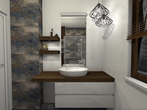 Mała łazienka z kolorem - Łazienka, styl nowoczesny - zdjęcie od Pracownia55