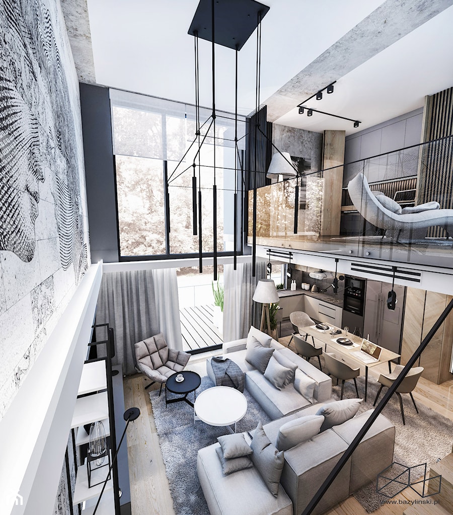 Projekt mieszkania w Apartamencie / ŁÓDŹ - Salon, styl nowoczesny - zdjęcie od BIBI Designe