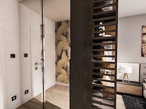 Projekt mieszkania - Austria 2017 - Mała szara sypialnia - zdjęcie od BIBI Designe