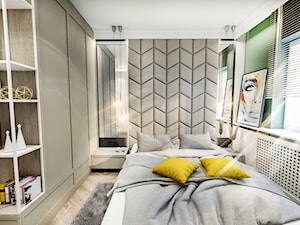 Projekt mieszkania w Apartamencie / Łódź 2022 - Sypialnia, styl nowoczesny - zdjęcie od BIBI Designe