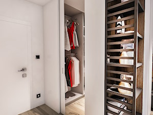 Projekt mieszkania - Austria 2017 - Średnia zamknięta garderoba oddzielne pomieszczenie - zdjęcie od BIBI Designe