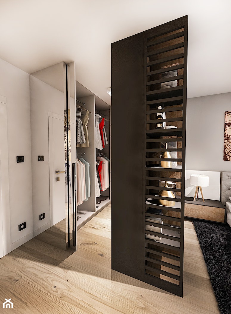 Projekt mieszkania - Austria 2017 - Średnia zamknięta garderoba przy sypialni - zdjęcie od BIBI Designe - Homebook