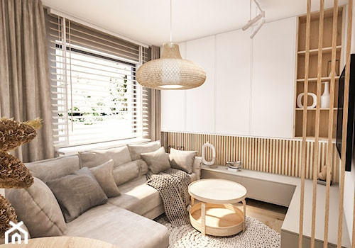 Projekt małego mieszkania - Wawa 1 24 - Sypialnia, styl vintage - zdjęcie od BIBI Designe
