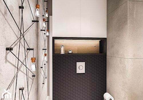 PROJEKT WNĘTRZA DOMU -ŁÓDŹ 2019 - Mała łazienka - zdjęcie od BIBI Designe