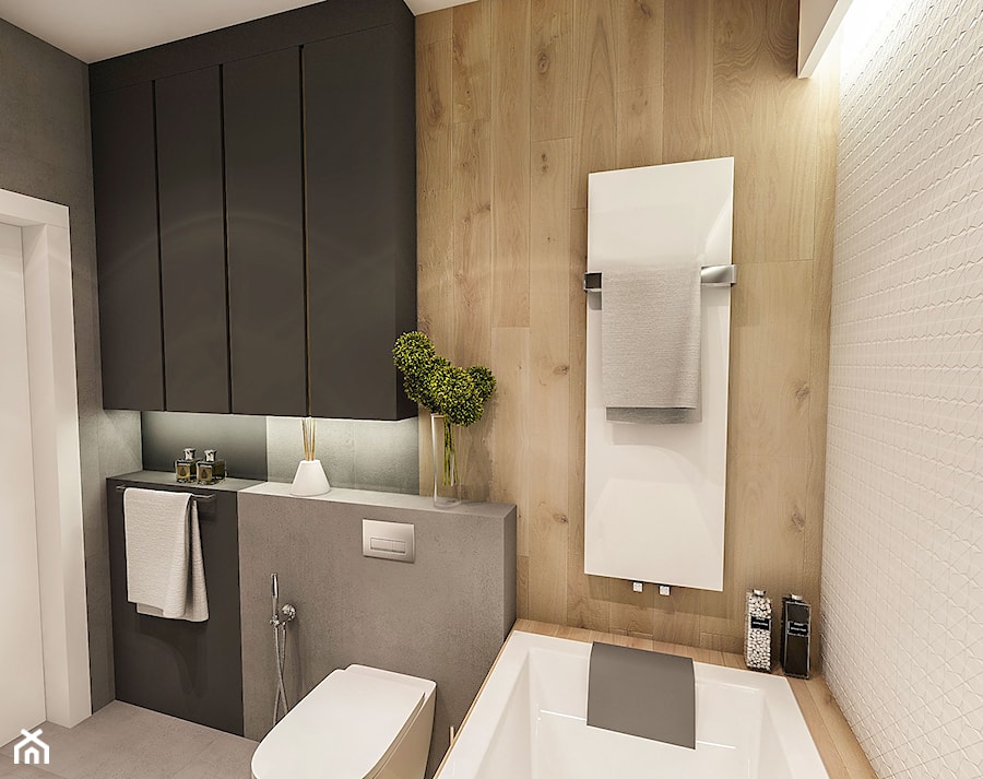 Projekt Mieszkania W-wa 2019 - Średnia bez okna łazienka - zdjęcie od BIBI Designe