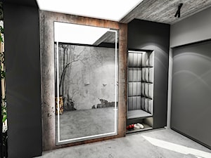 PROJEKT DOMU -PABIANICE 2018 - Średni czarny hol / przedpokój, styl nowoczesny - zdjęcie od BIBI Designe