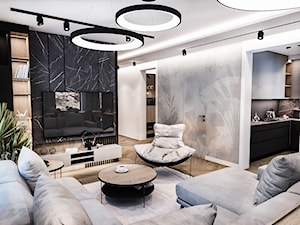 RADOM -2023 / projekt domu jednorodzinnego - Salon, styl nowoczesny - zdjęcie od BIBI Designe