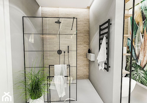 PROJEKT ŁAZIENKI - ZIELONA 2019 - Średnia łazienka, styl nowoczesny - zdjęcie od BIBI Designe