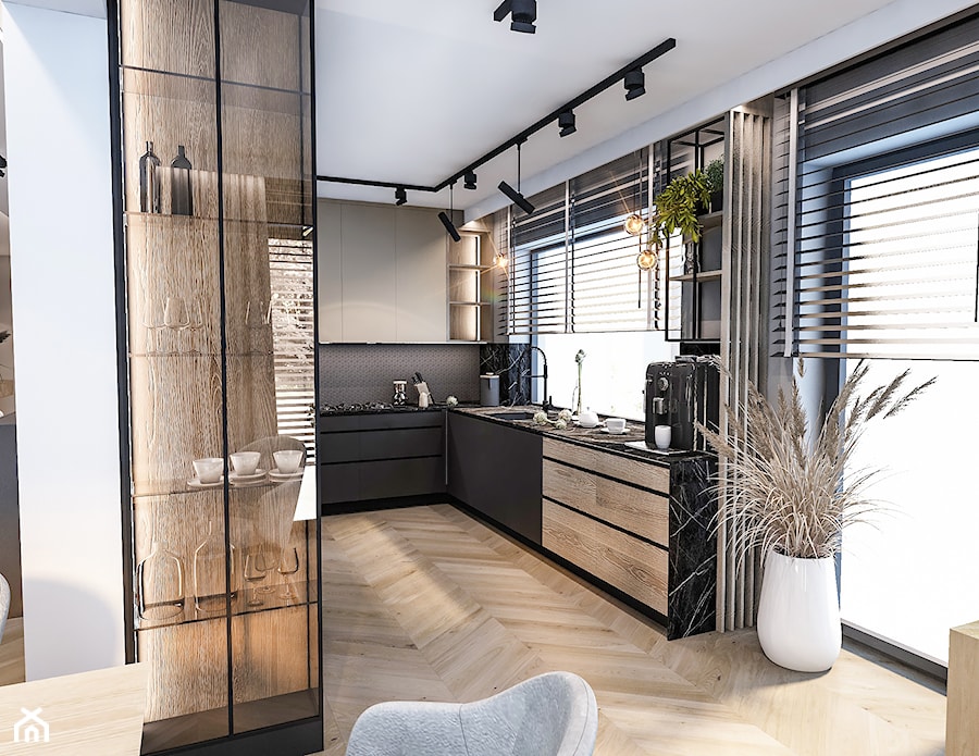 RADOM -2023 / projekt domu jednorodzinnego - Kuchnia, styl industrialny - zdjęcie od BIBI Designe