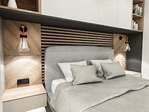 Projekt Mieszkania W-wa 2019 - Mała szara sypialnia - zdjęcie od BIBI