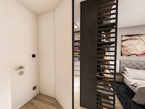 Projekt mieszkania - Austria 2017 - Średnia zamknięta garderoba przy sypialni - zdjęcie od BIBI