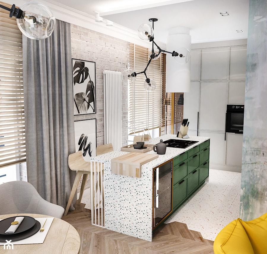 Projekt mieszkania w Apartamencie / Łódź 2022 - Kuchnia, styl nowoczesny - zdjęcie od BIBI Designe