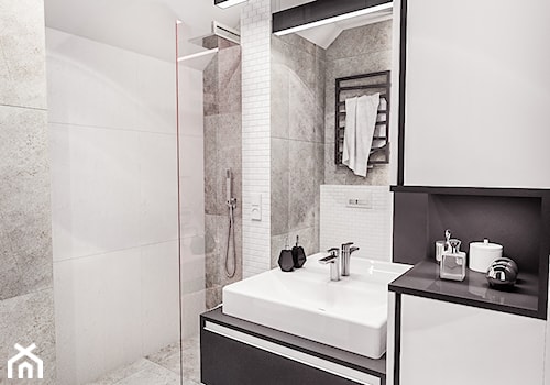 Mała bez okna z lustrem łazienka, styl nowoczesny - zdjęcie od BIBI Designe