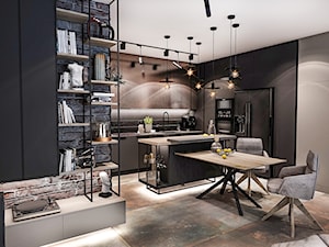 Projekt Rawa Maz . 2024 - Kuchnia, styl industrialny - zdjęcie od BIBI Designe