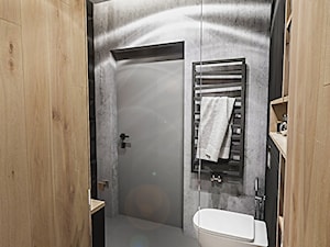 Projekt Mieszkania W-wa 2019 - Średnia bez okna z punktowym oświetleniem łazienka - zdjęcie od BIBI Designe
