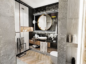 ŁAZIENKA -ŁÓDŹ 2019 - Średnia bez okna z punktowym oświetleniem łazienka, styl nowoczesny - zdjęcie od BIBI