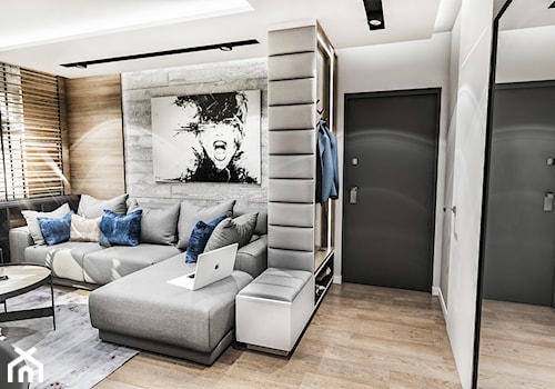 Projekt mieszkania - Gdańsk 2019 r. - Średni biały salon, styl nowoczesny - zdjęcie od BIBI Designe
