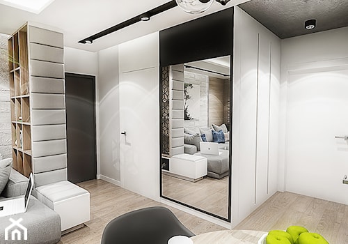 Projekt mieszkania - Gdańsk 2019 r. - Średni szary hol / przedpokój, styl nowoczesny - zdjęcie od BIBI Designe