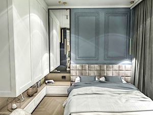 PROJEKT MIESZKANIA - WAWA-SŁUŻEW 2018 - Mała biała sypialnia, styl tradycyjny - zdjęcie od BIBI Designe