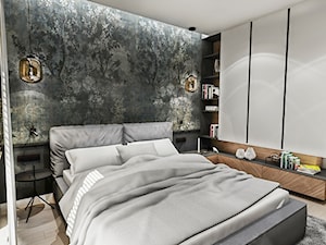 Projekt sypialni -LDZ 2019 - Średnia szara sypialnia, styl vintage - zdjęcie od BIBI Designe