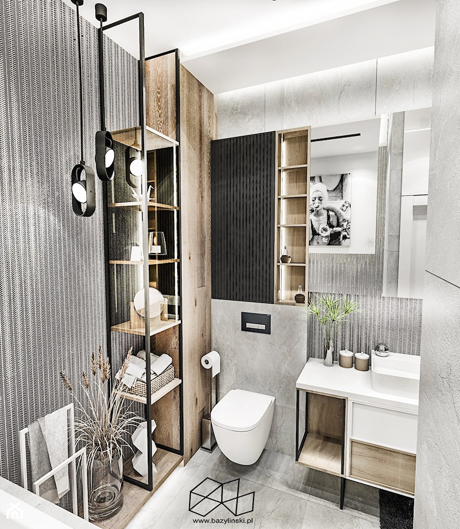 Projekt mieszkania w Apartamencie / ŁÓDŹ - Łazienka, styl nowoczesny - zdjęcie od BIBI Designe