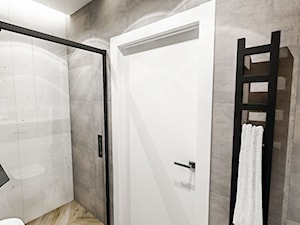 ŁAZIENKA MAŁA - WROCŁAW 2019 - Średnia bez okna z punktowym oświetleniem łazienka, styl vintage - zdjęcie od BIBI Designe
